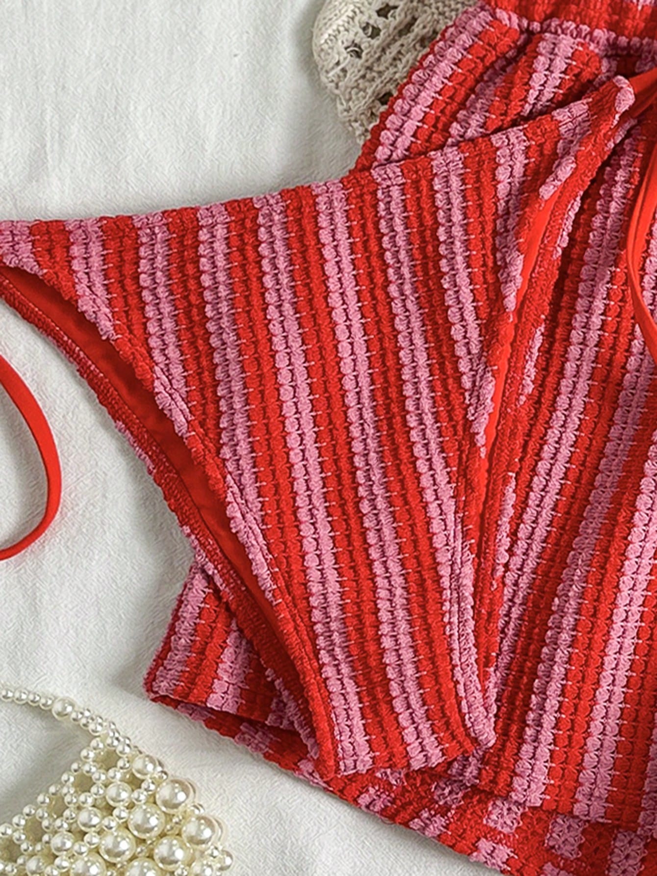 Swim Vcay 3 peças/Conjunto Capa de Crochê de Estilo Boêmio para Maiô Bikini, Saída de Praia