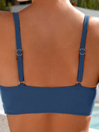 Swim Basics Conjunto de Maiô Bikini Sólido Para Mulheres, Praia de Verão