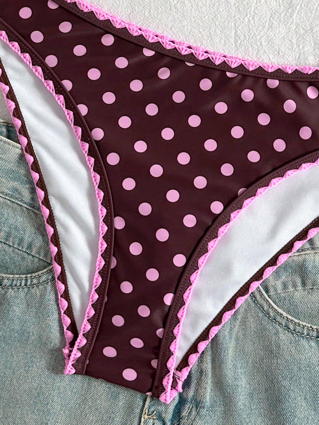 Swim Vcay Conjunto de Maiô Bikini Feminino, Tecido Especial com Design de Alça, Amarração e Costas Abertas, 2 Peças Conjunto de Praia para Férias de Verão
