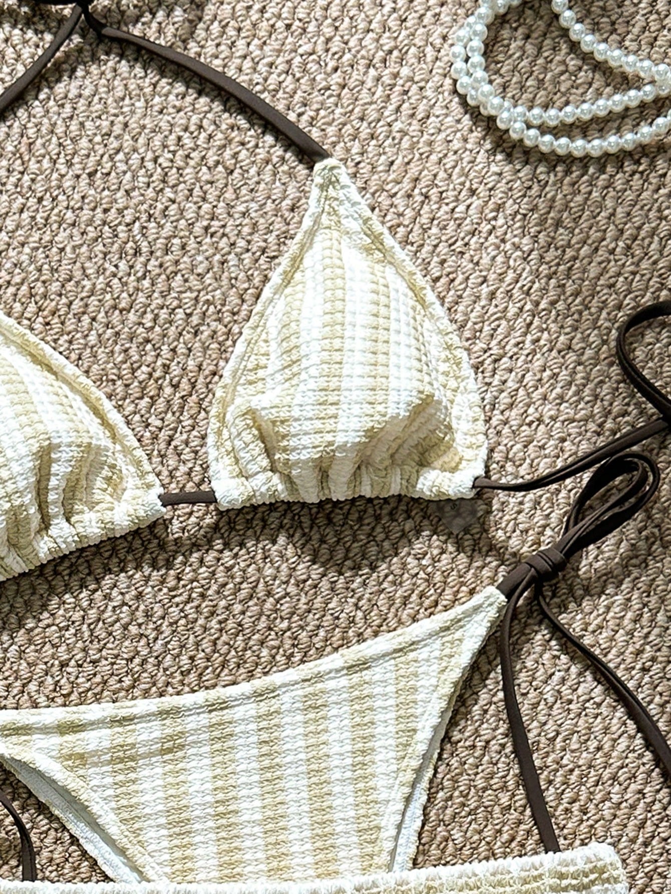 Swim Vcay 3 peças/Conjunto Capa de Crochê de Estilo Boêmio para Maiô Bikini, Saída de Praia