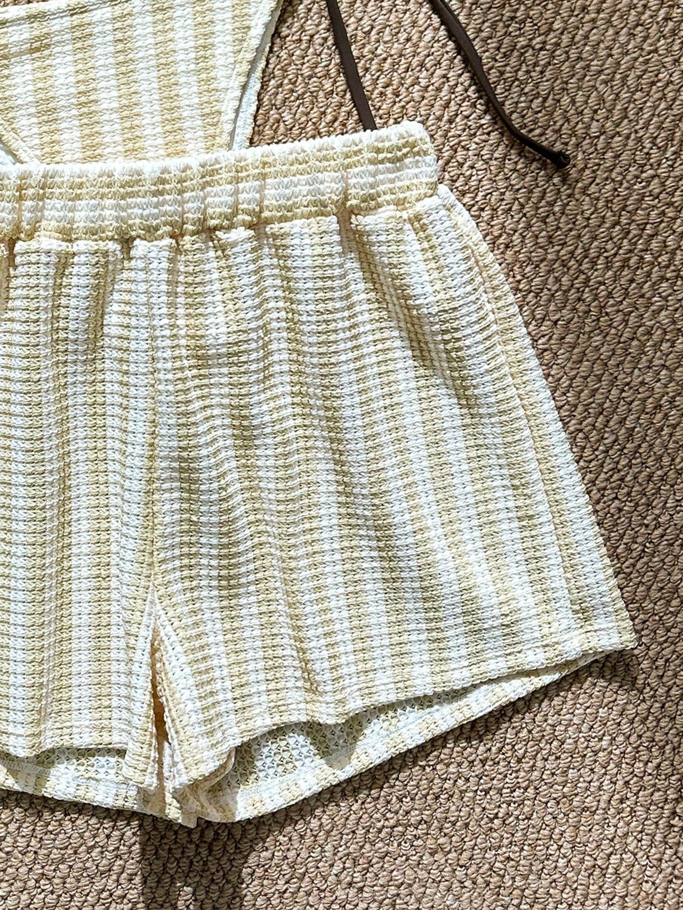 Swim Vcay 3 peças/Conjunto Capa de Crochê de Estilo Boêmio para Maiô Bikini, Saída de Praia