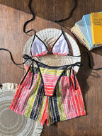 Swim Vcay 3 peças/Conjunto Capa de Crochê de Estilo Boêmio para Maiô Bikini, Saída de Praia