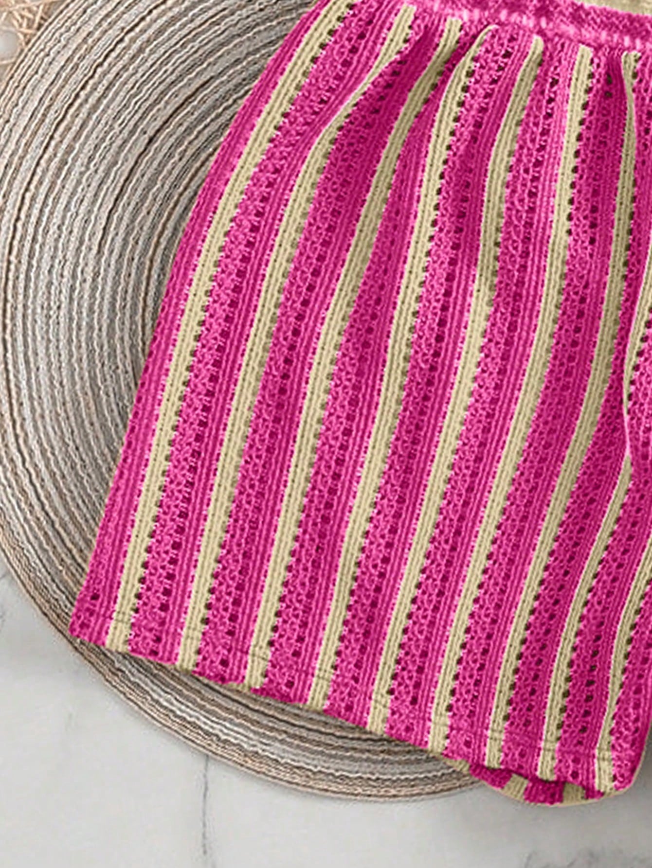 Swim Vcay 3 peças/Conjunto Capa de Crochê de Estilo Boêmio para Maiô Bikini, Saída de Praia