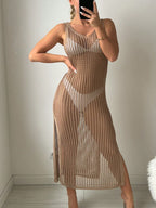 SHEIN Swim Cobertura escavar coxa dividida