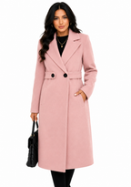 Sobretudo Feminino Rosa Classic Coat