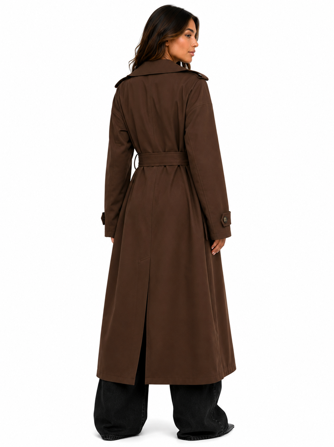 Sobretudo Feminino Longo Elegance Café