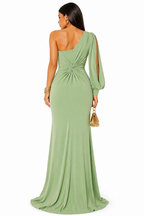 Vestido Sofisticação Clássica Gabriela com Toque Sedutor Verde