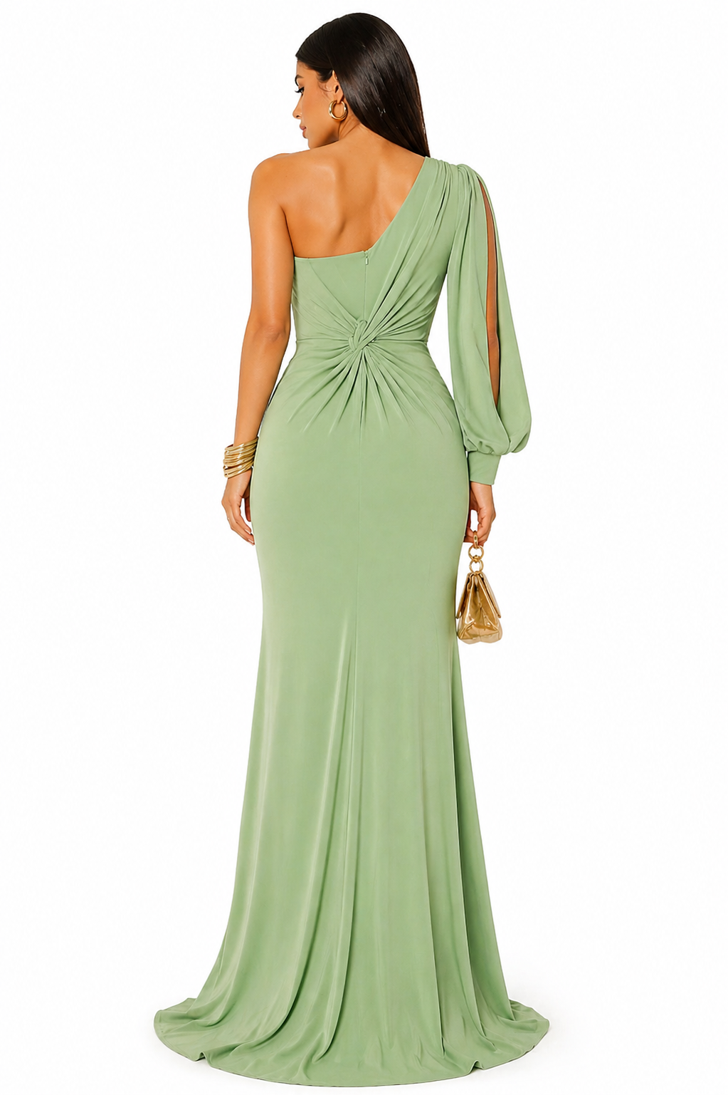 Vestido Sofisticação Clássica Gabriela com Toque Sedutor Verde