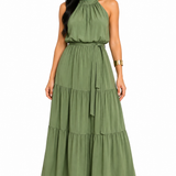 Vestido Longo Feminino Luisa Verde Esmeralda
