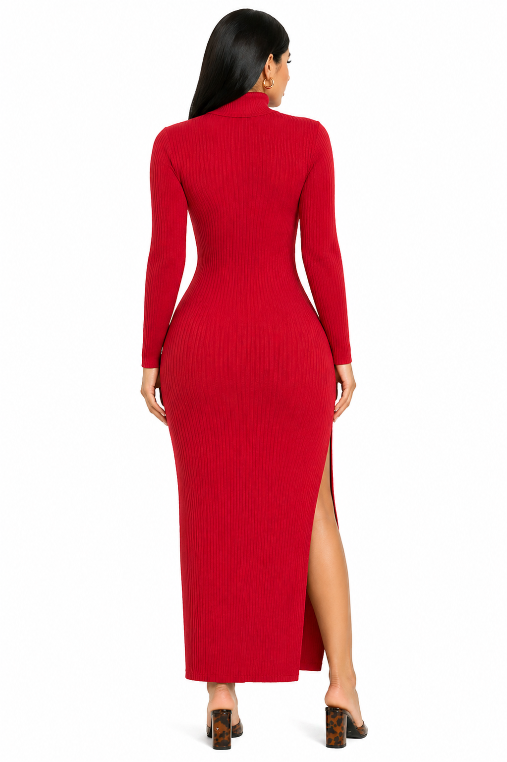 Vestido Longo Elegância Minimalista Valentina Vermelho
