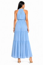Vestido Longo Feminino Luisa Azul Encantador