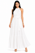 Vestido Longo Feminino Luisa Branco Sublime