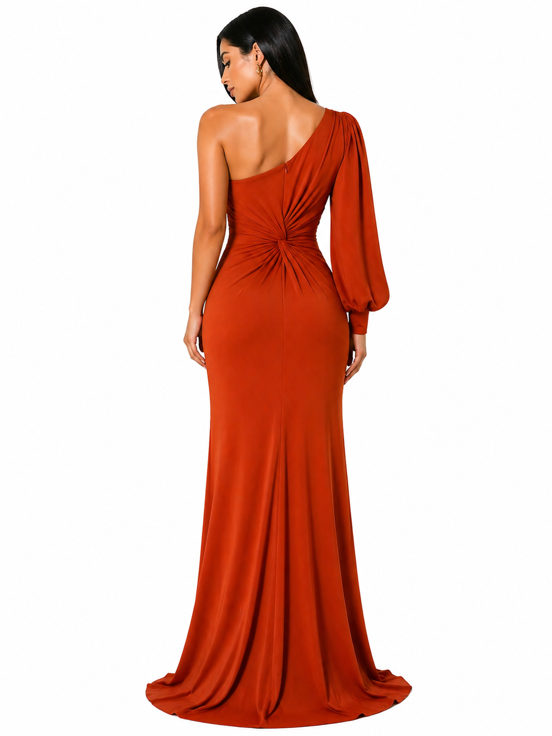 Vestido Sofisticação Clássica Gabriela com Toque Sedutor Terra Cota