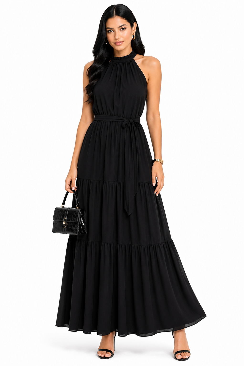 Vestido Longo Feminino Luisa Elegância Suprema