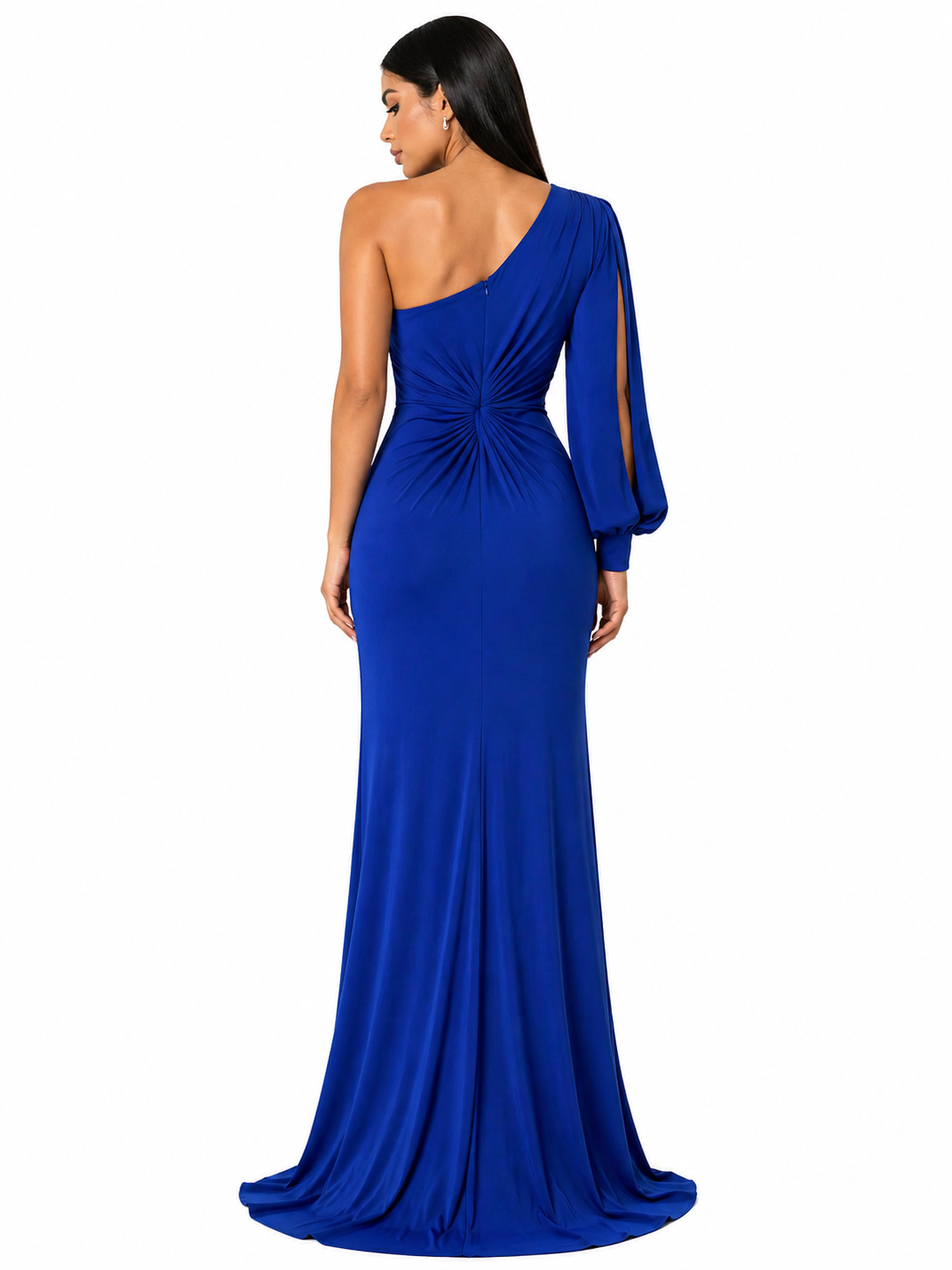Vestido Sofisticação Clássica Gabriela com Toque Sedutor Azul Royal
