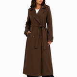 Sobretudo Feminino Longo Elegance Café
