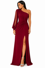 Vestido Sofisticação Clássica Gabriela com Toque Sedutor Vinho