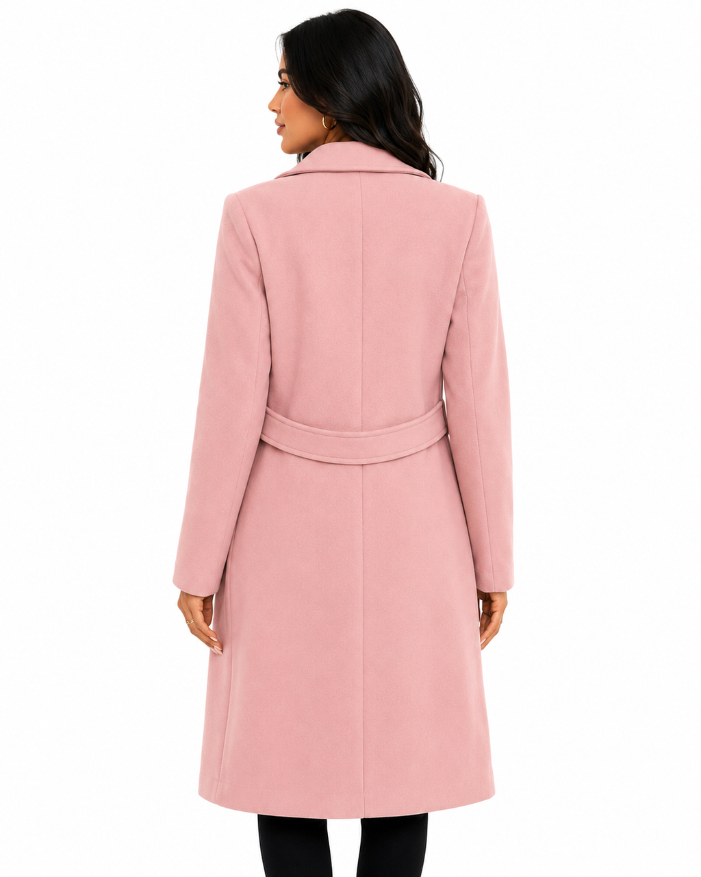 Sobretudo Feminino Rosa Classic Coat