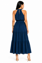 Vestido Longo Feminino Luisa Azul Imperial