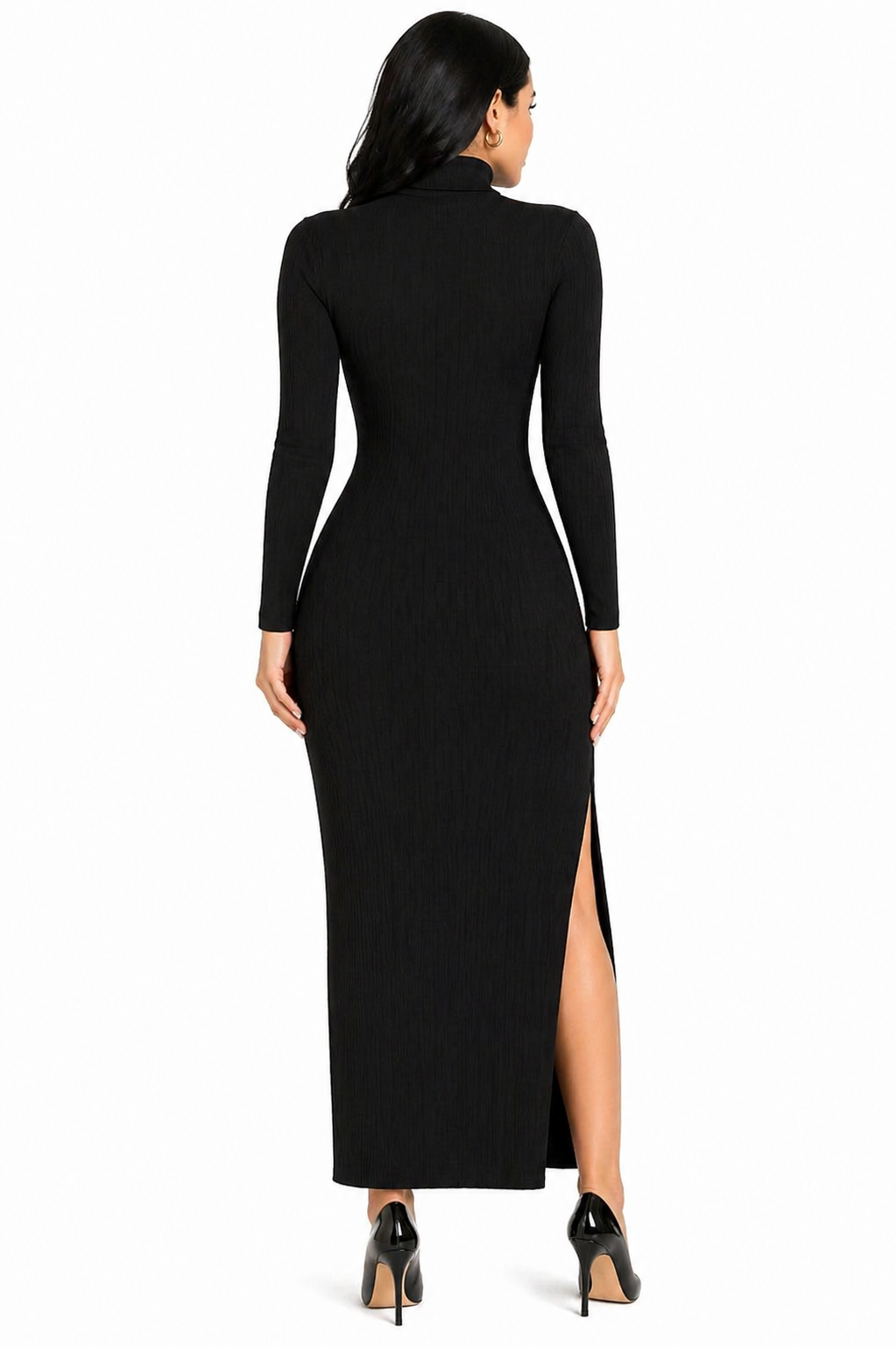 Vestido Longo Elegância Minimalista Valentina Preto