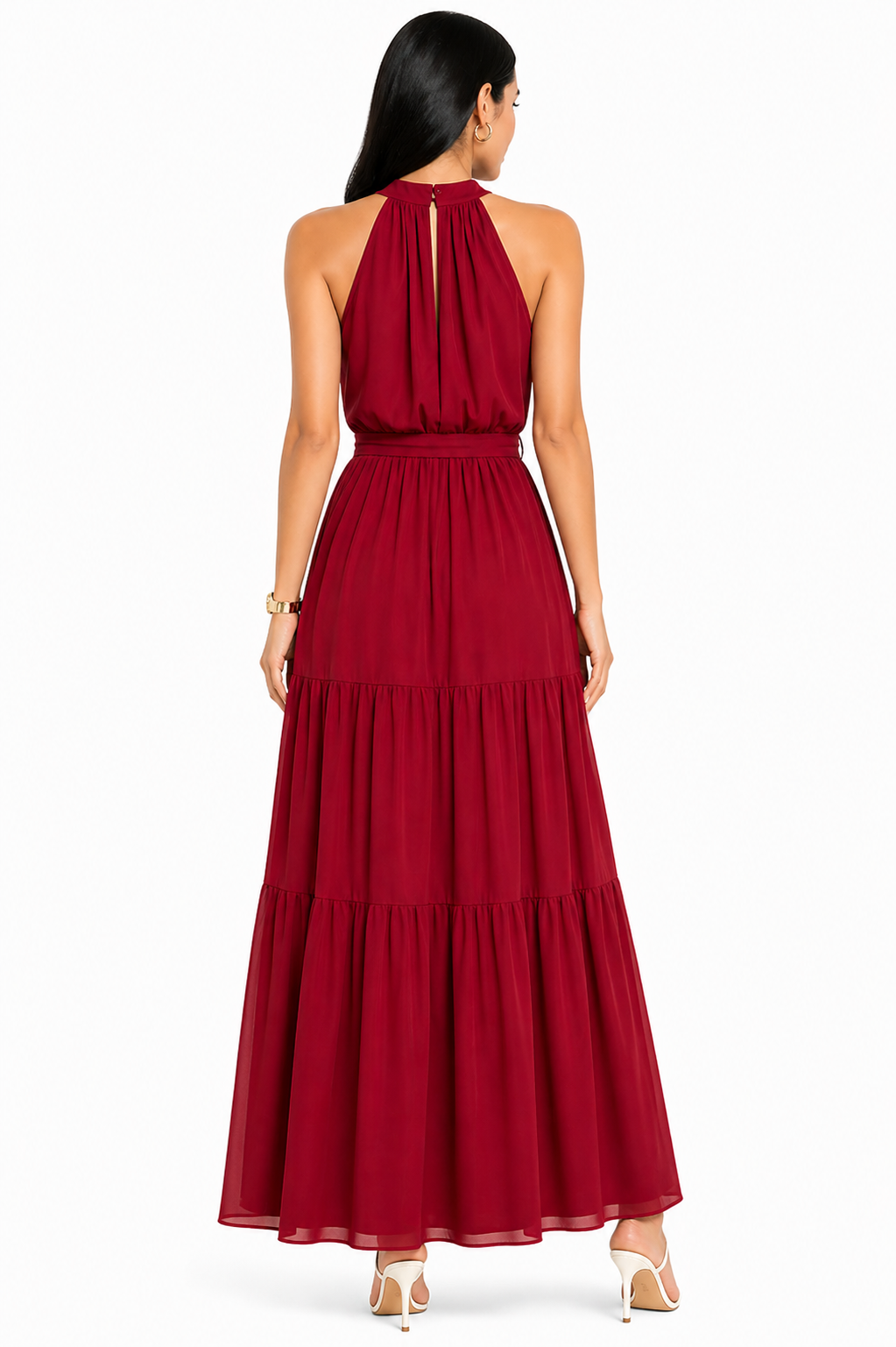 Vestido Longo Feminino Luisa Vinho Imperial