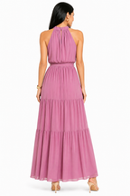 Vestido Longo Feminino Luisa Rosa Encantadora