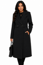 Sobretudo Feminino Preto Classic Coat