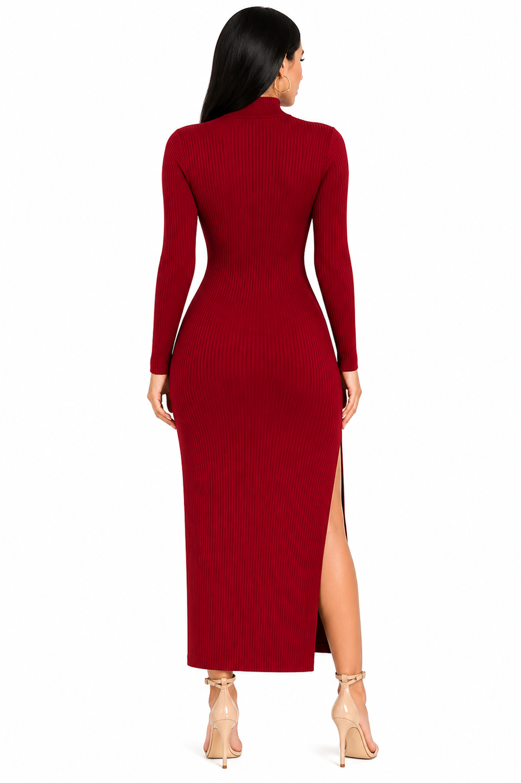 Vestido Minimalismo Thayná Elegante com Toque Atemporal Vinho