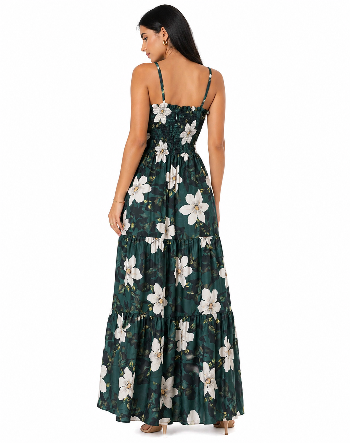 Vestido Longo Delicadeza Floral Aurora com Toque Romântico