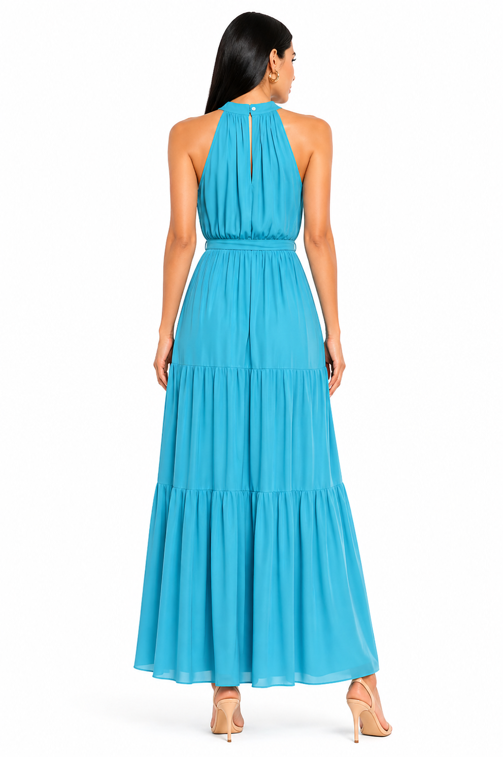 Vestido Longo Feminino Luisa Azul Celestial