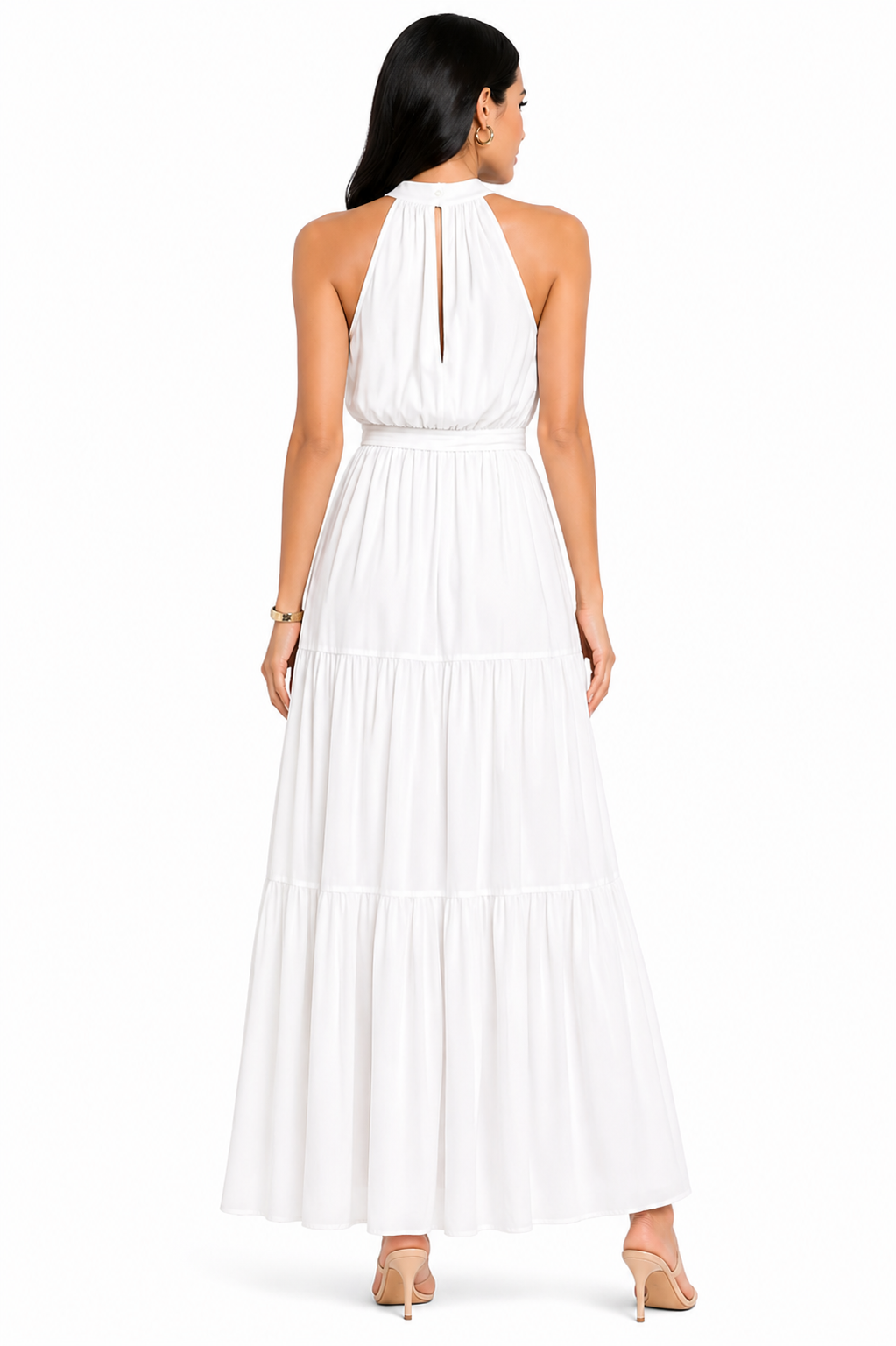 Vestido Longo Feminino Luisa Branco Sublime