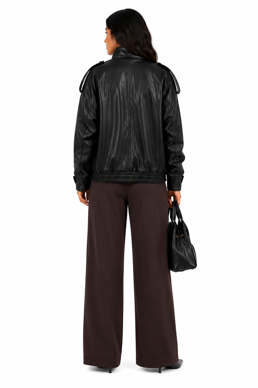 Jaqueta Leather Preta Essential Premium