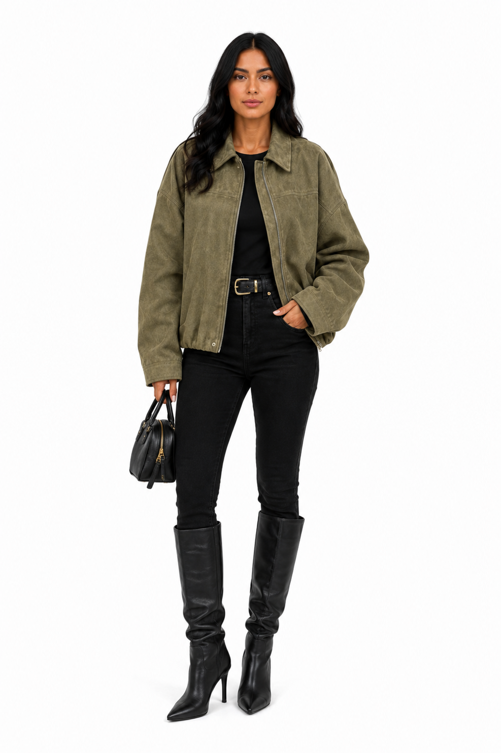 Jaqueta Premium Verde Militar Oversized