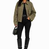 Jaqueta Premium Verde Militar Oversized