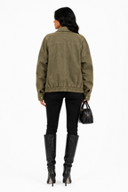 Jaqueta Premium Verde Militar Oversized
