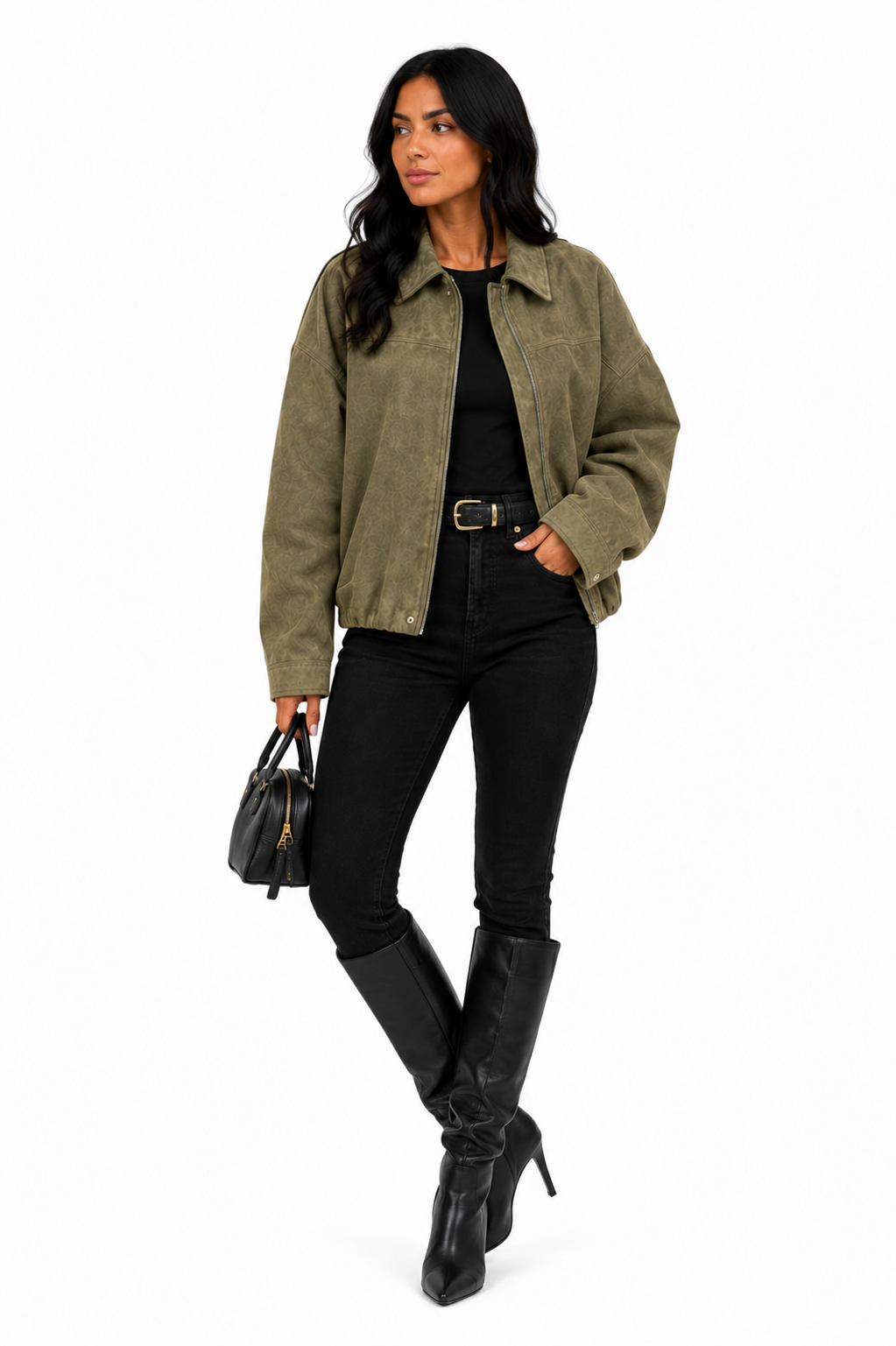 Jaqueta Premium Verde Militar Oversized