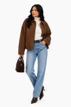 Jaqueta Premium Marrom Café Oversized