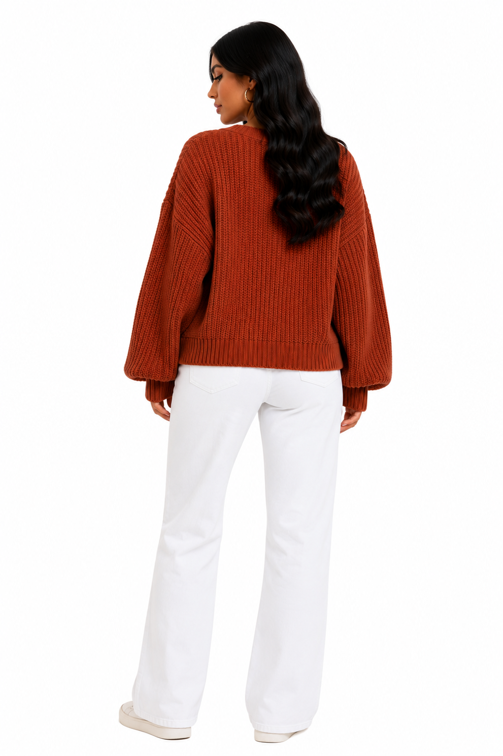 Cardigan Tricot Premium Terracota Oversized