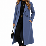 Sobretudo Premium Azul Alongado Feminino