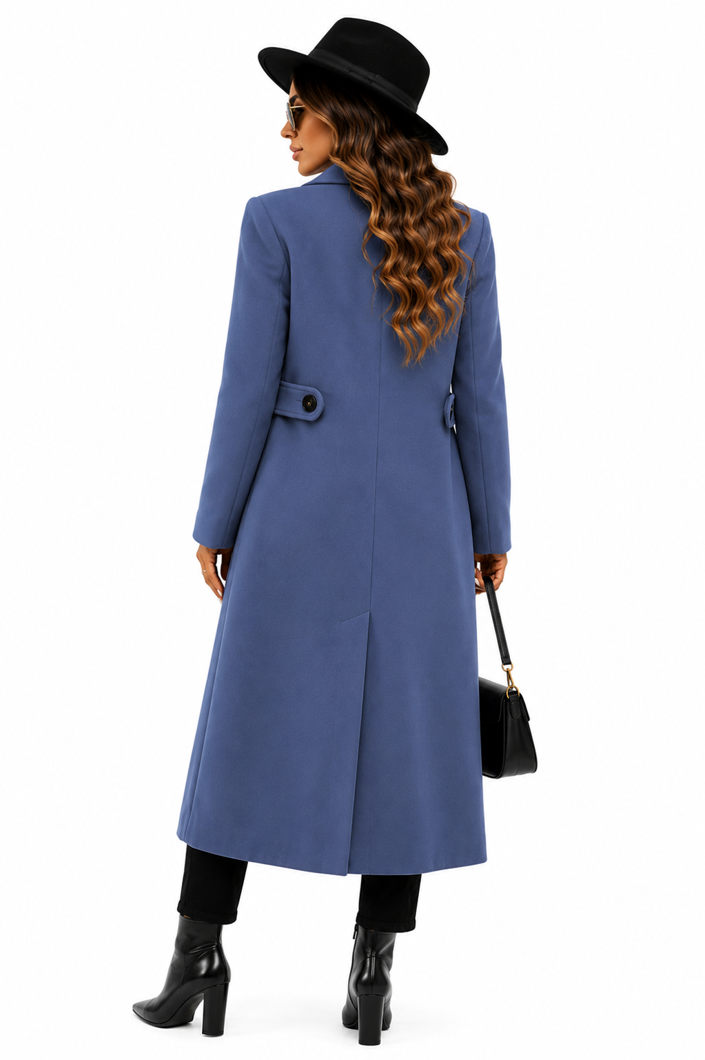 Sobretudo Premium Azul Alongado Feminino