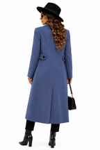 Sobretudo Premium Azul Alongado Feminino
