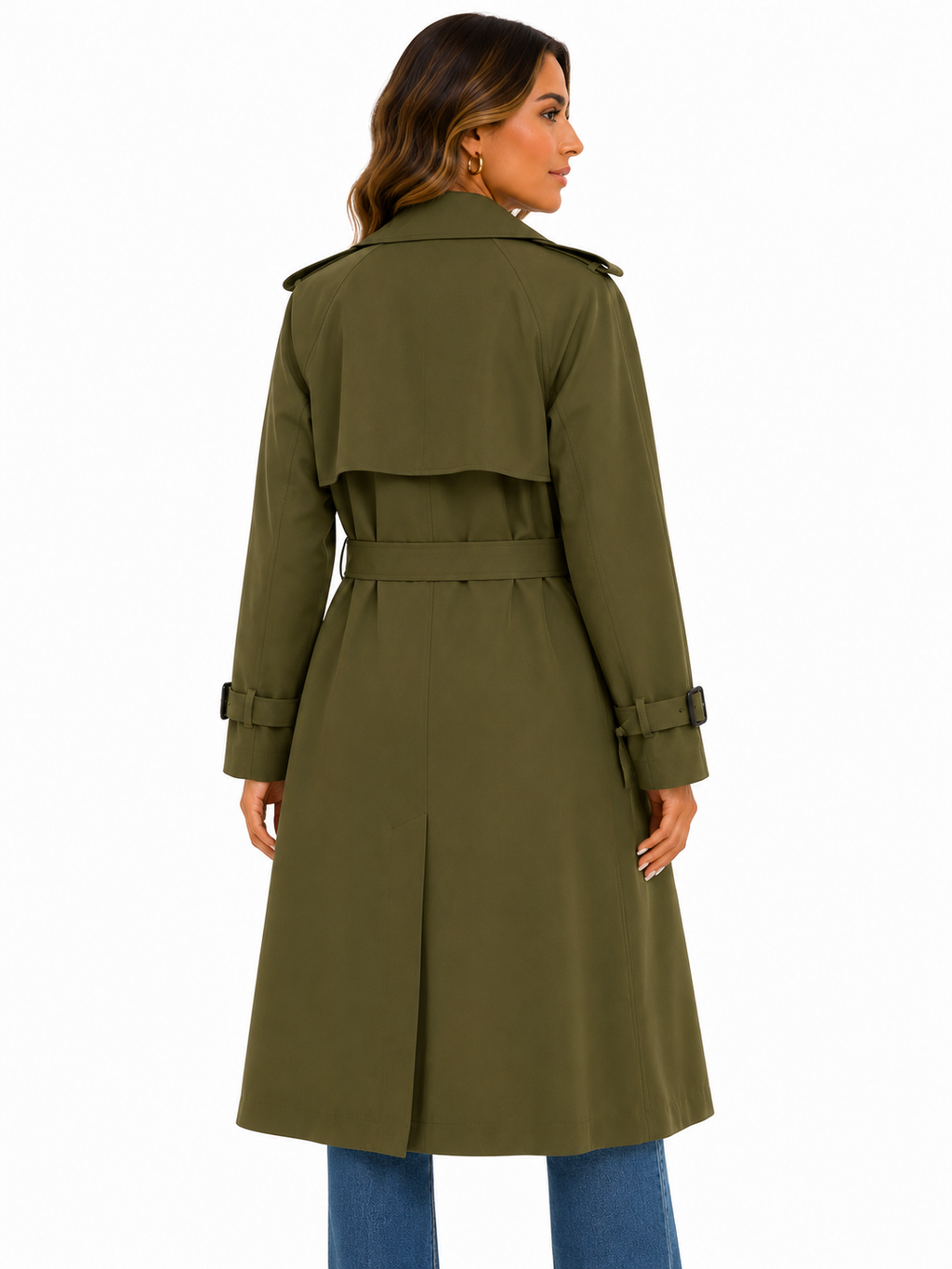 Sobretudo Feminino Amanda | Trench Coat Térmico Forrado com Cinto