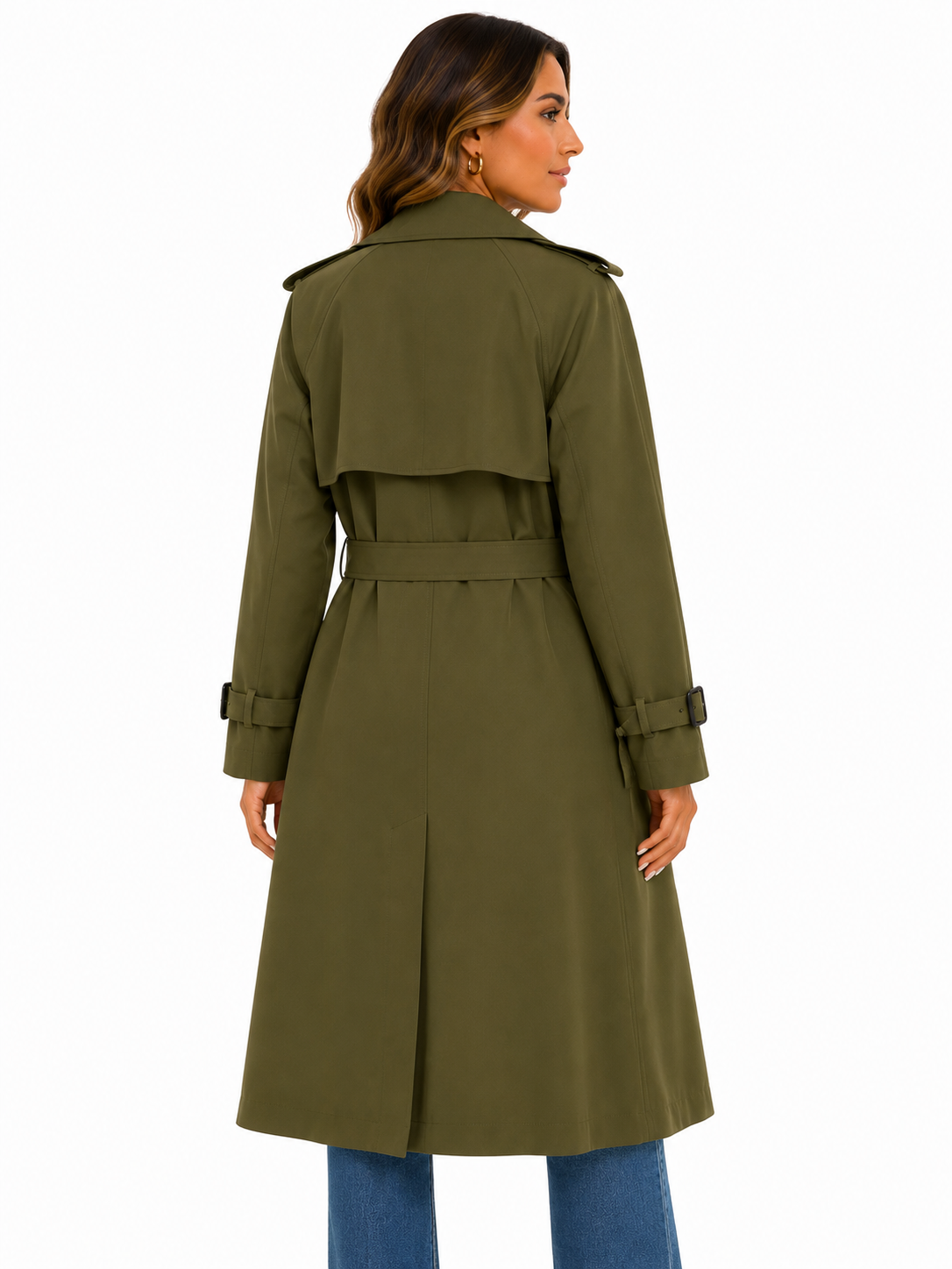 Sobretudo Feminino Amanda | Trench Coat Térmico Forrado com Cinto
