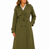 Sobretudo Feminino Amanda | Trench Coat Térmico Forrado com Cinto