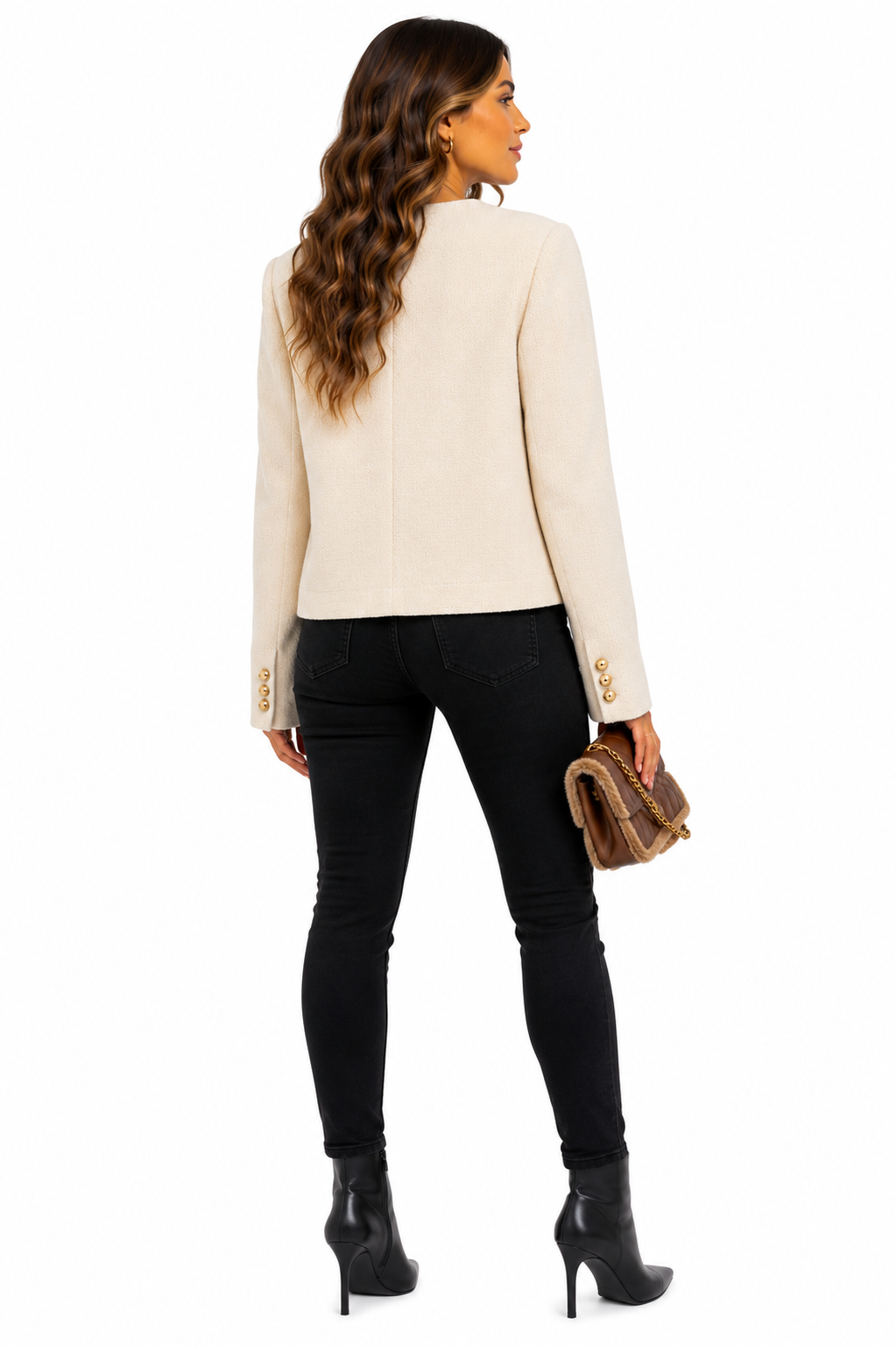 Casaco Elegance Off White Feminino