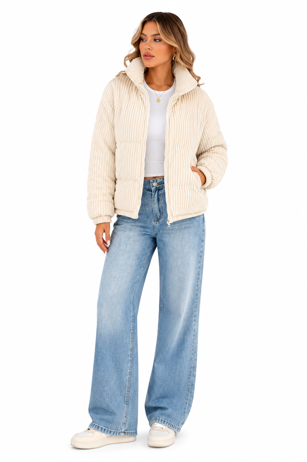 Jaqueta Puffer Feminina Neve Urbana