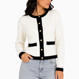 Cardigan Feminino Elegância Francesa