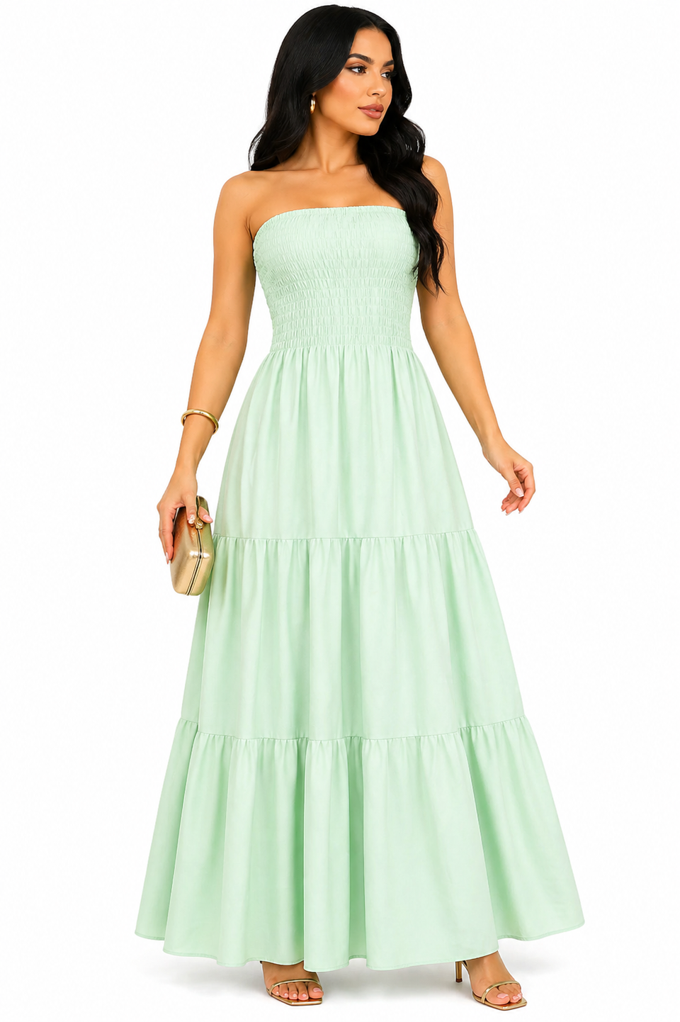 Vestido Longo Tomara que Caia Mykaelle Verde