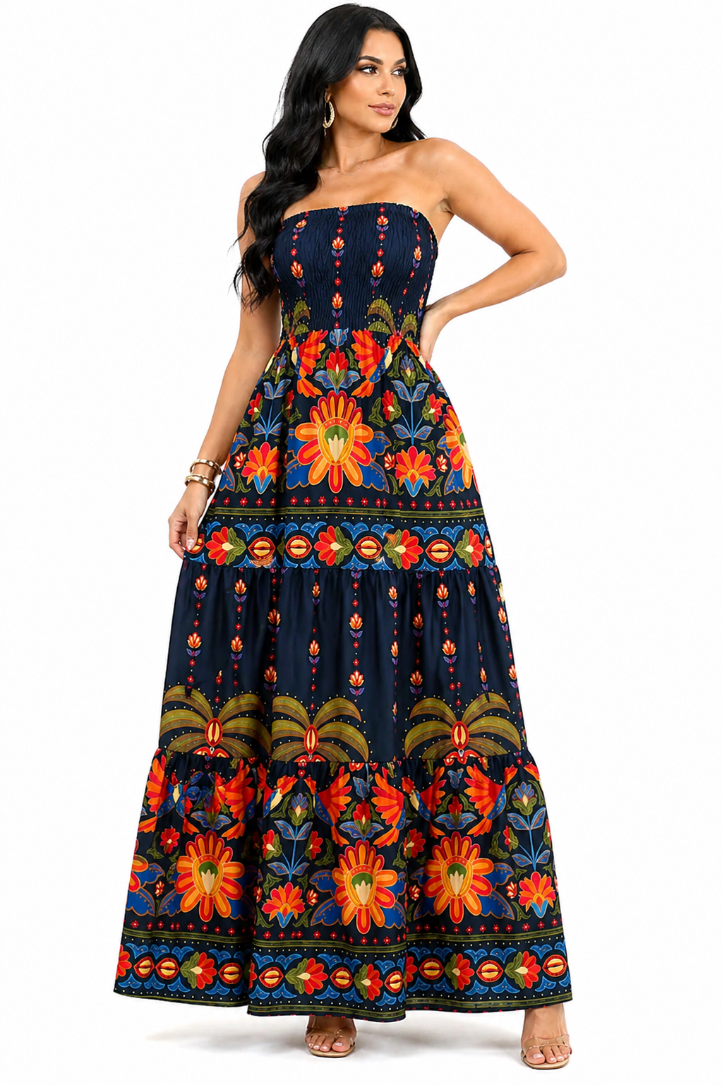 Vestido Longo Mykaelle – Estampado Boho Chic