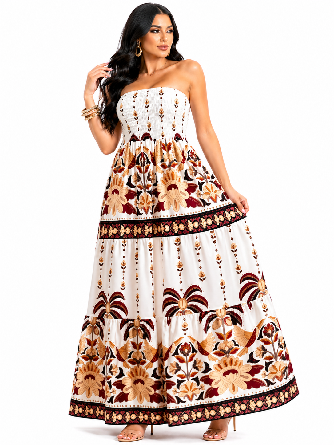 Vestido Longo Mykaelle – Estampado Boho Chic